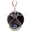 Factory wholesale fur keychains/fur ball accessories/fur pompon